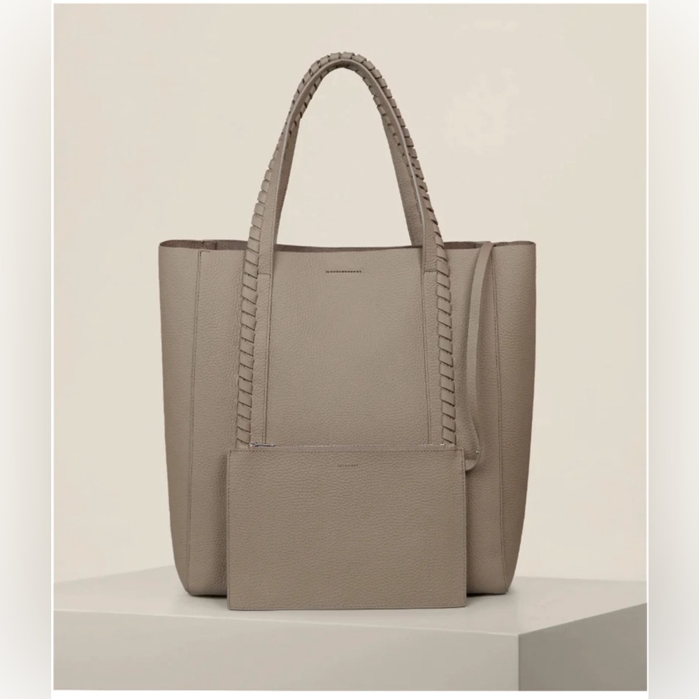 AllSaints Ray North South Tote with removable zip pouch